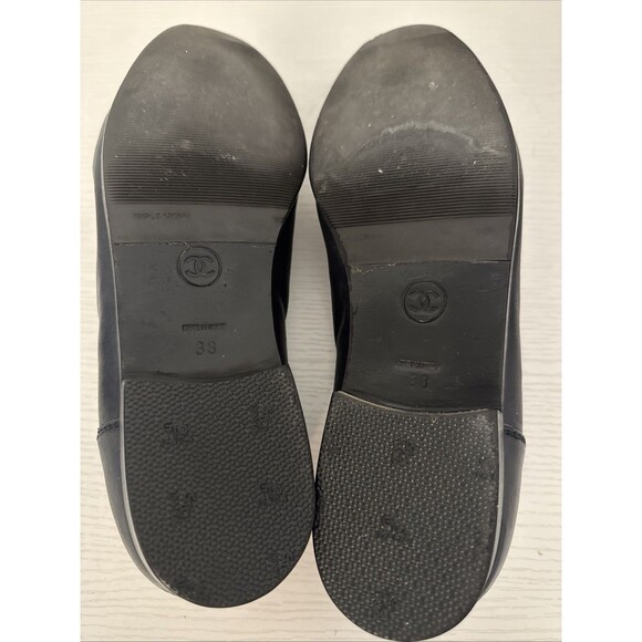 CHANEL Vintage Archival Gold Turnlock Classic Black Leather Loafers Shoes EU38 - Picture 12 of 12